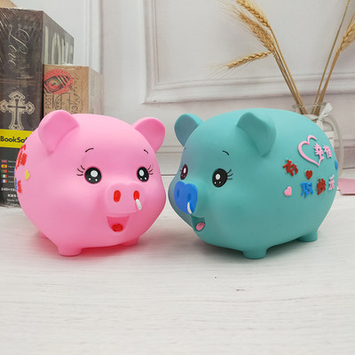 Plaster mold latex like doll model coloring children's cartoon painted abrasive new piggy bank