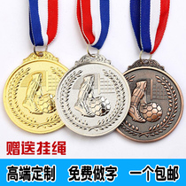 Competition games medals Metal football medals customized custom gold and silver bronze medal Football game trophy