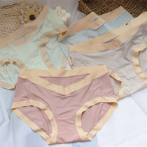Pregnant Womens Underwear Ice Silk Summer Thin Pregnancy Mid Stage Early Stage Low Waist Tooabdominal Large Code Gestation Postpartum Postnatal