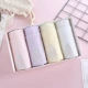 4 quần lót sau khi mặc cotton cao eo cotton kích thước lớn phụ nữ ren không có dấu vết kháng khuẩn thoáng khí tháng quần short đầu