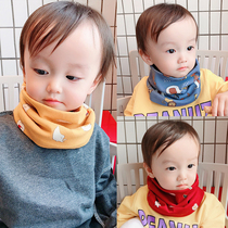 Korean version of autumn and winter cotton children's neck thin cartoon boys and girls pullover scarf newborn baby neck tide