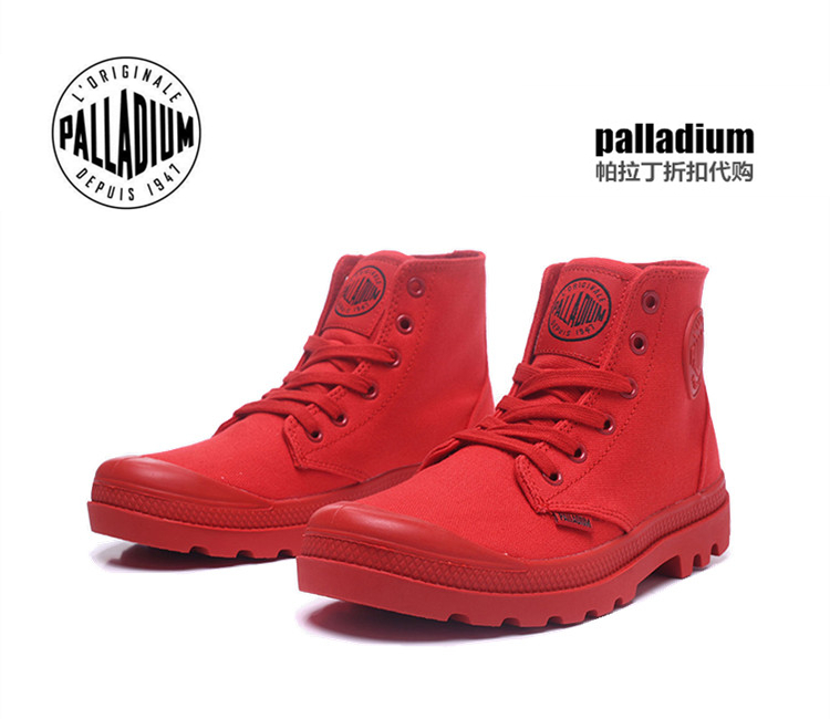 Giày vải Paladin cao để giúp giày nam cỡ lớn PALLADIUM leo núi ngoài trời giản dị Martin khởi động nữ mùa thu và mùa đông giày thể thao nam adidas