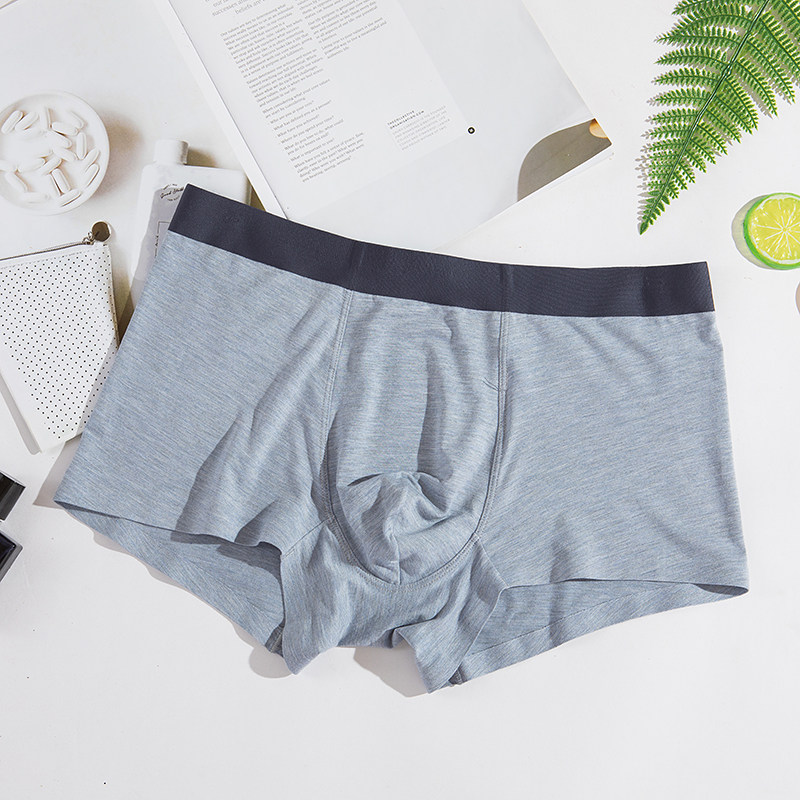 Dubie rider's four-corner underpants men's regenerating fiber Sexy wide sides mid-waist No marks Young stylish comfortable pants head