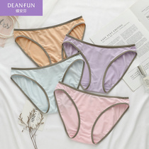Full of 4 pairs of butterfly Anfen panties female modal sexy low waist triangle solid color girl classic mall same style