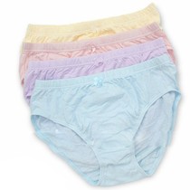 Dianfen underwear womens cotton solid color high waist mommy triangle to send mom large size middle-aged and elderly breathable