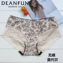 Full of 4 pairs of butterfly Anfen panties female Modal incognito sexy lace mid-waist boxer hot-selling bamboo fiber