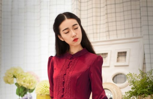 2015秋冬新款女装文艺复古连衣裙大摆纯色单