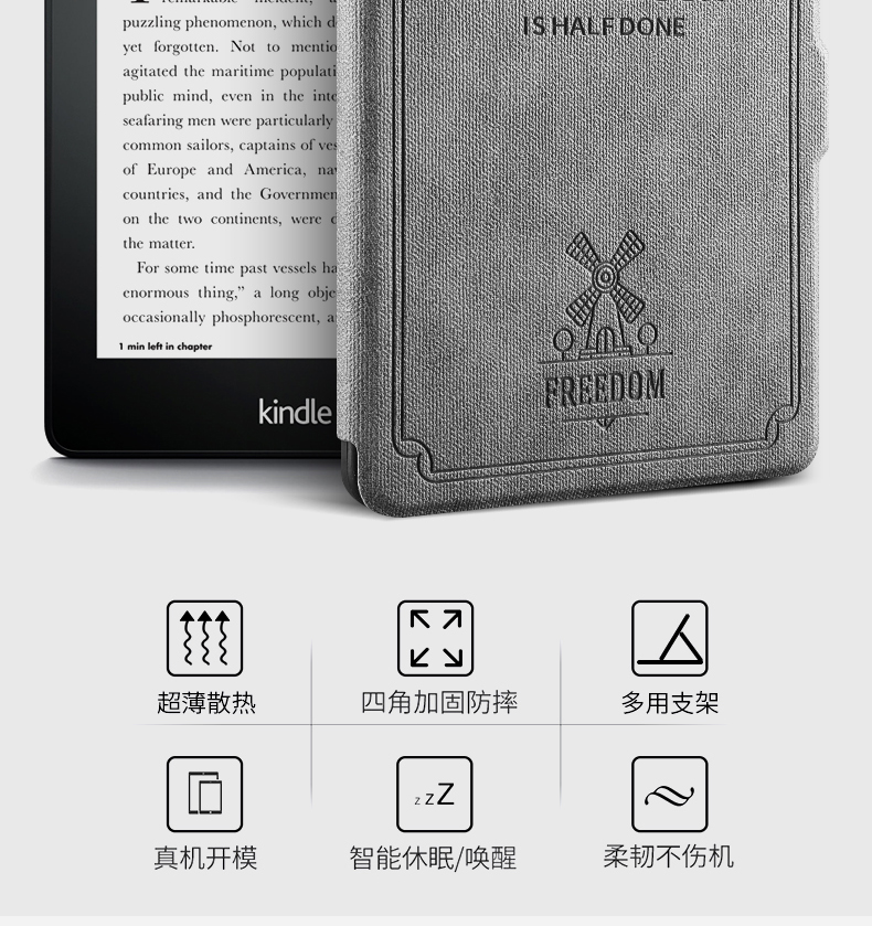 [gửi lót túi] kindle paperwhite3 bảo vệ bao gồm Kindle 558 vỏ bảo vệ KPW1 2 3 silicone vỏ Amazon e-book Kindle bộ ngủ cầm tay phụ kiện túi