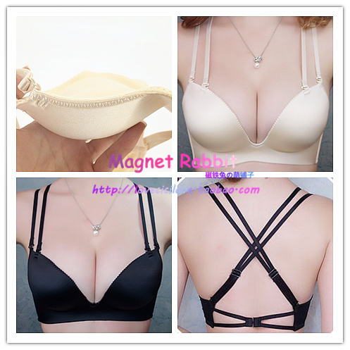5cm Seamless deep V Thickened Beauty Back Open Dorsal Cos Bra Bra Underwear Squeeze Breast's Sister Pseudo's new coalesces