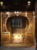 Authentic Sichuan Xiaoye Zhennan Golden Silk Phoebe Carved Babu Bed Canopy Bed Club Leisure Bed Blood Sandalwood Elm Furniture