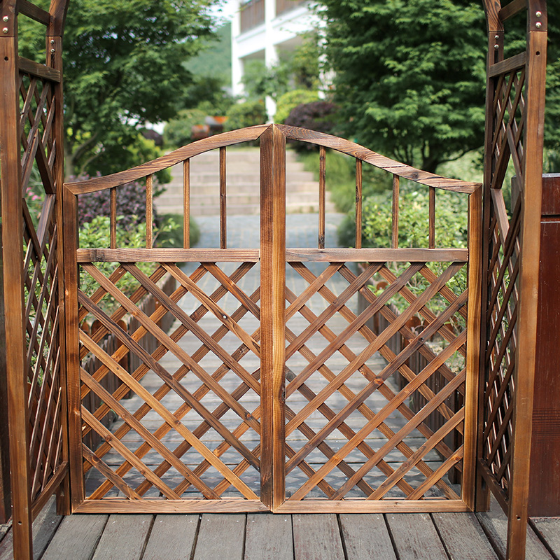 Fence Fence Doors Garden Embalming Wood Doors Courtyard Outdoor Solid Wood Fencing Guardrails Small Doors Mesh Doors