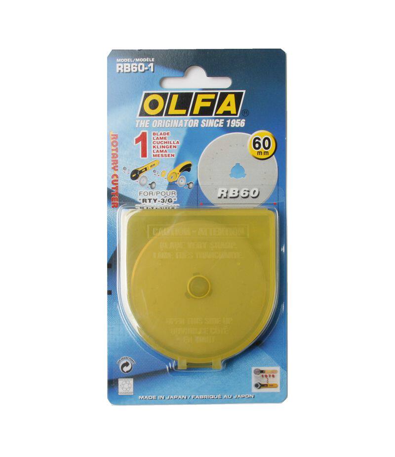 Japan OLFA Round Blade RB60-1 Hob Knife Blade 60MM Diameter Wheel Knife RTY-3 G Applicable