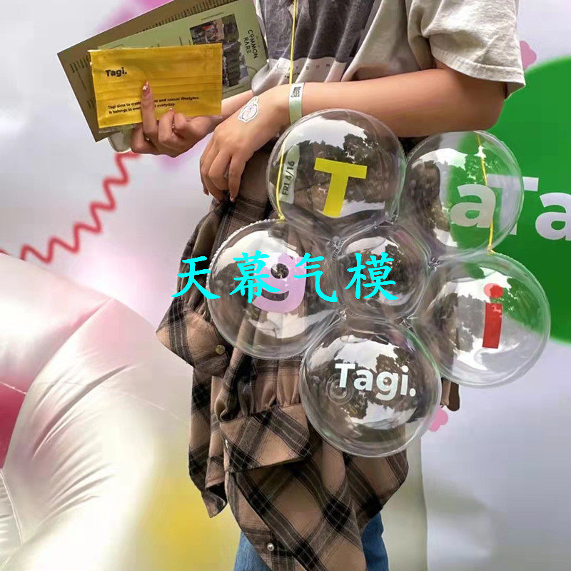 Inflatable Flowers Gas Mold Customized Brands Event Mall Middle Court Beauty Chen Decoration Flowers Large Closed Gas Transparent Pvc