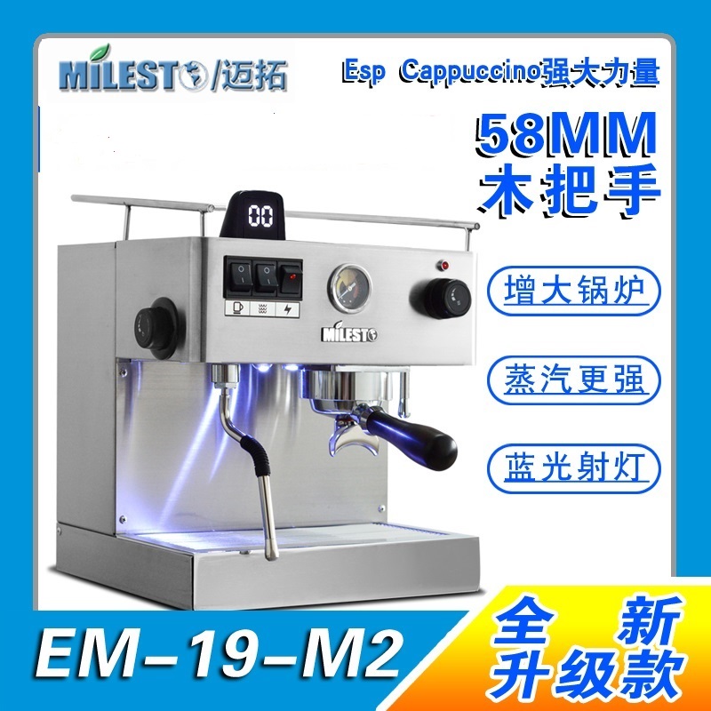 MILESTO EM-19-M2 Irina Italian semi-automatic coffee machine double boiler double pump concentration