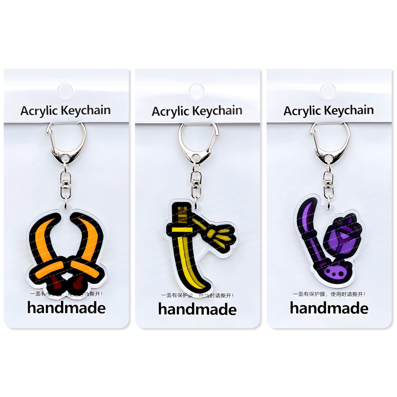 Buy 2 Get 1 Free, Monster Hunter Merchandise Acrylic Keychain Shield Axe Dual Blades Hunting Flute Katana Insect Stick Pendant
