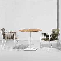 Nordic Outdoor Rattan Choreography Table And Chairs Dining Casual Composition Garden Open-air Outdoor Patio Balcony Armrests armchair Three sets