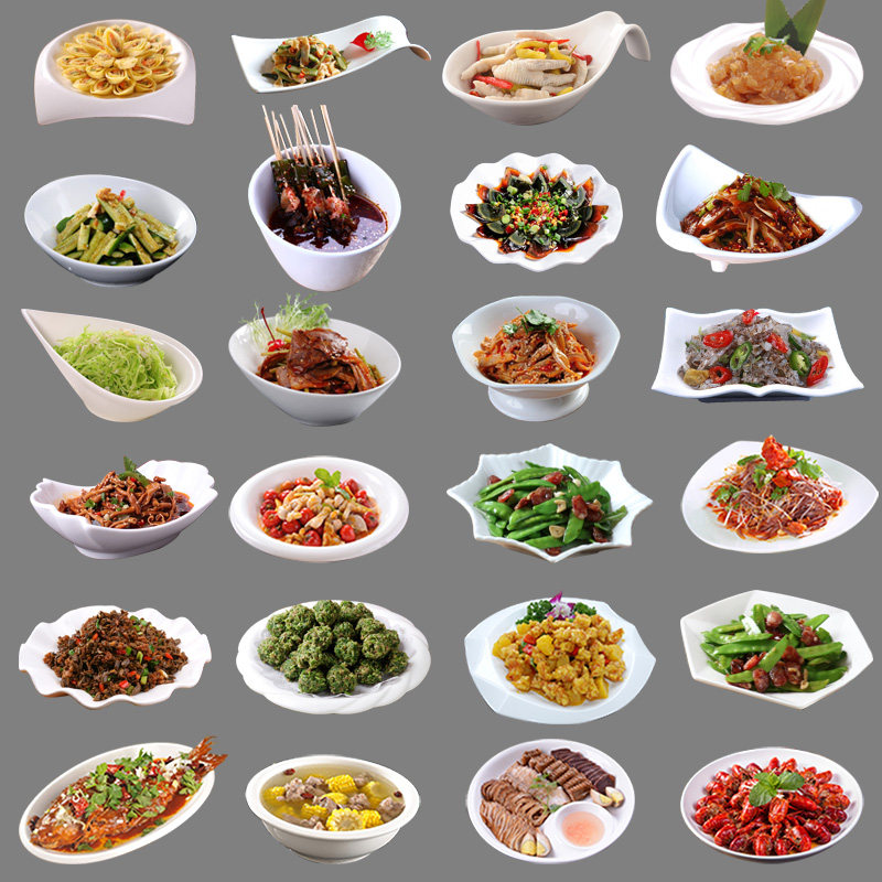 Alien plate commercial household irregular white ceramic plate hotel tableware restaurant special cold plate