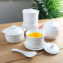 Nest Saucepan for ceramic soup flushed with cover One person for a small saucepan hotel Shaxian Special steamed egg flush bowl