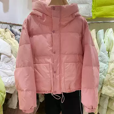 Bread down jacket women's short 2021 new sweet Japanese bread suit small white duck down loose jacket