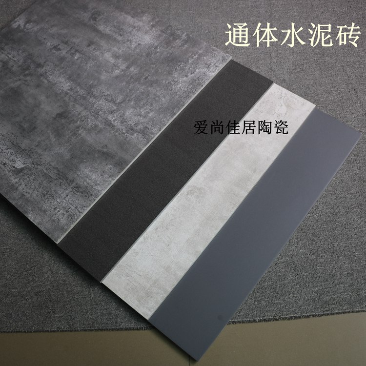 Kitchen balcony living room anti-slip floor tiles 800x800 antique tiles 600X600 pure gray matte cement porcelain wall