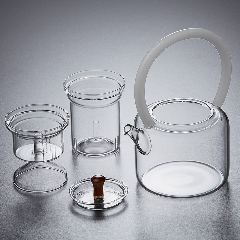 Xinyu hand-made glass teapot steaming double pot Teapot High temperature resistant electric ceramic stove girder to make tea kettle