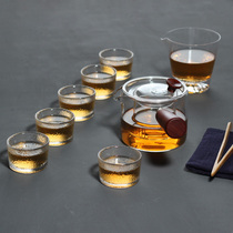 Such as the first glass kung fu tea set high temperature resistant glass teapot tea cup set side pot set whole set of tea set