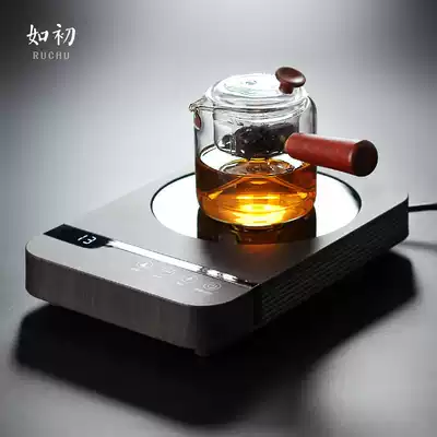 Heat-resistant glass teapot black crystal stove tea maker set scrupeas black tea burners inner tank steaming teapot tea maker tea stove