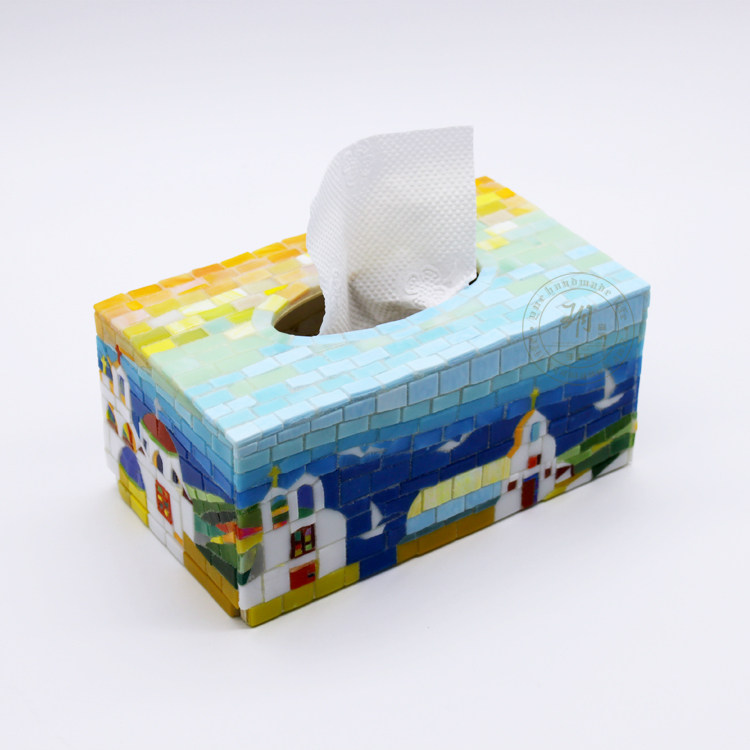 The Yuessen Live the Island mood) Custom Pure Handcrafted Delicate Pendulum Piece Creative Design Dazzling Color Photocopy Paper Towel Box