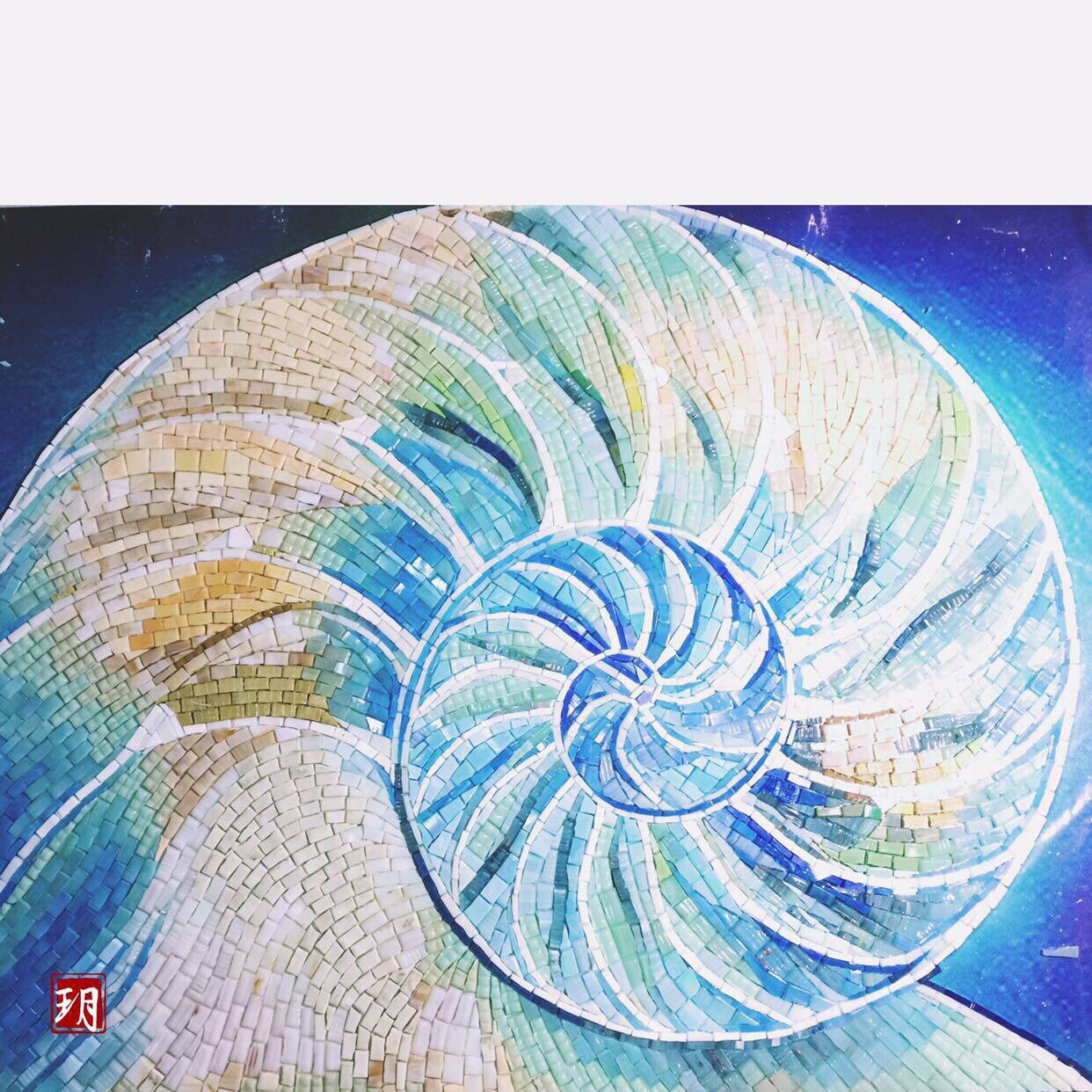 The custom of the sea snail painting by the Yue) Nature Gold Division Easy Spin Line Fibonacci Decoration Painting And Painting Pendulum Pieces