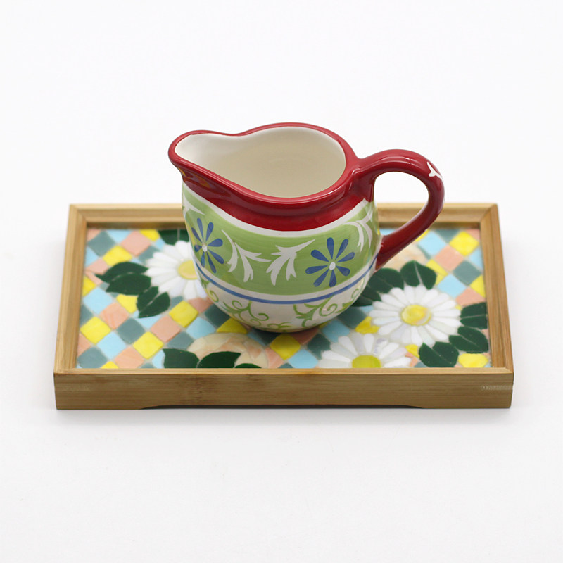 The Yuessen Live with Splendid Daisy) Original Handmade Custom Tea Tray Snacks Tray Small Depository Dish) Day Style Containing Pan