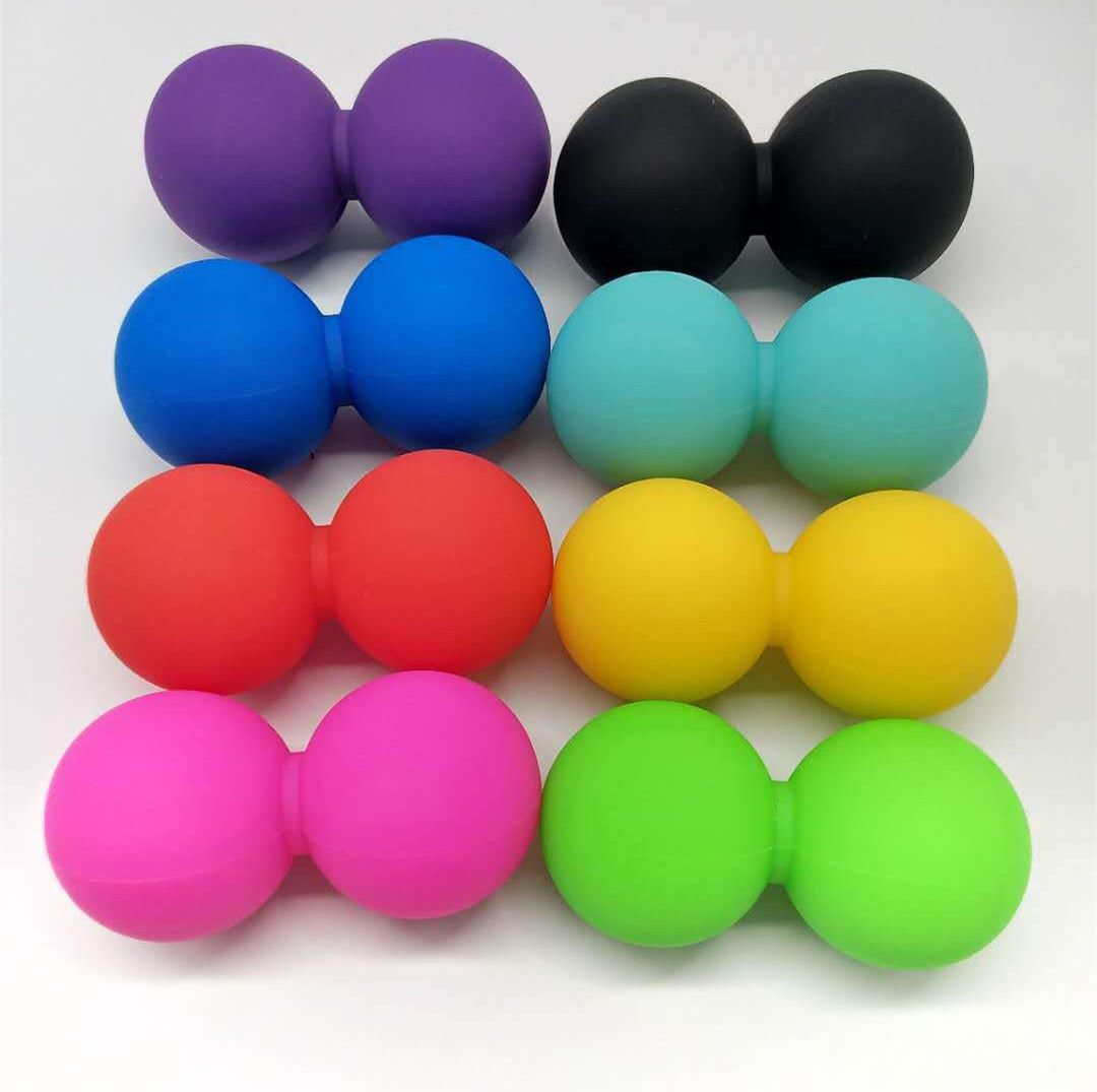 Silicone Yoga Ball Massage Ball Single Ball Double Ball TPE Peanut Ball Solid Silicone Hockey Relax Muscle Fitness