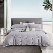 (Mall same section) long suede cotton mill wool four pieces of embroidered winter warm bed linen quilt cover pure cotton bed kit