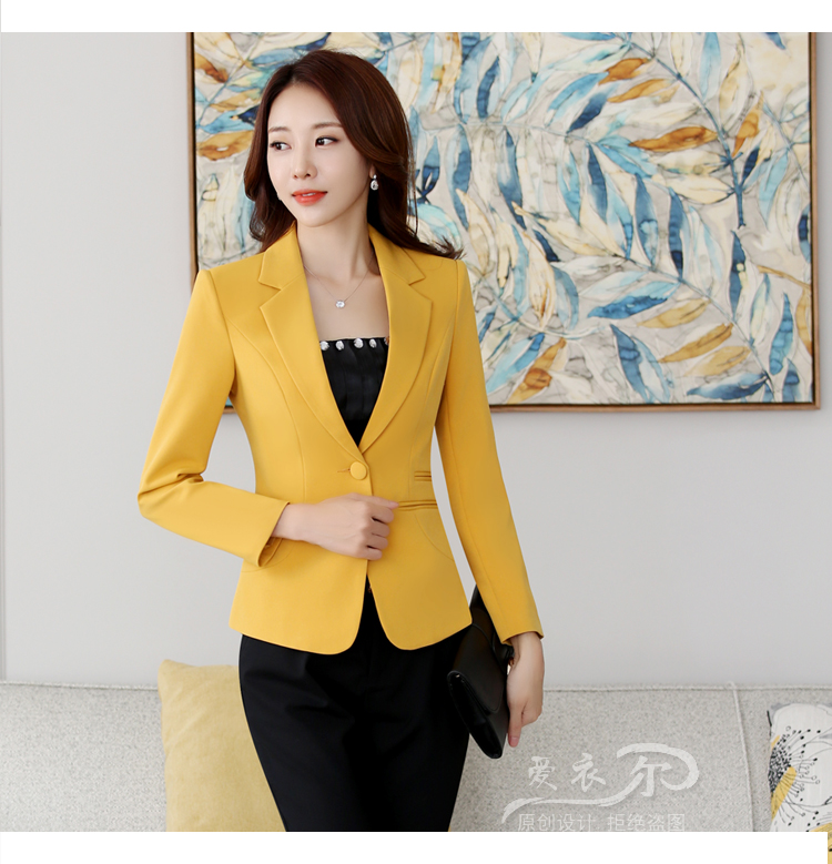 Mùa thu đông phiên bản Hàn Quốc của bộ đồ mới giảm béo mỏng phù hợp với áo sơ mi nữ dài tay ngắn đoạn phù hợp với khí chất hoang dã áo khoác giản dị áo khoác kaki nữ