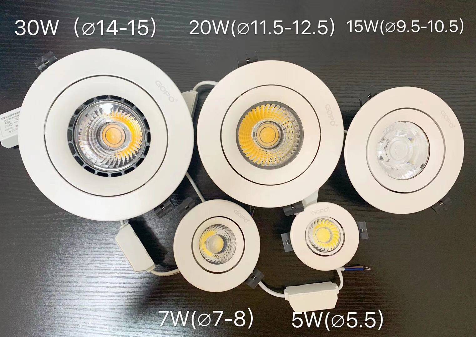 In-potential drilling embedded COB spotlight 5W7W15W20W30W led background wall exhibition cabinet shelving lamp
