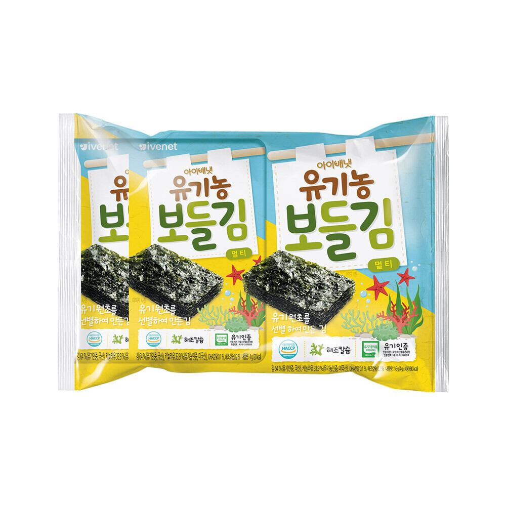 Korean baby deputy food snacks ivenet sea tundra 4 gr X4 bag for 12 months