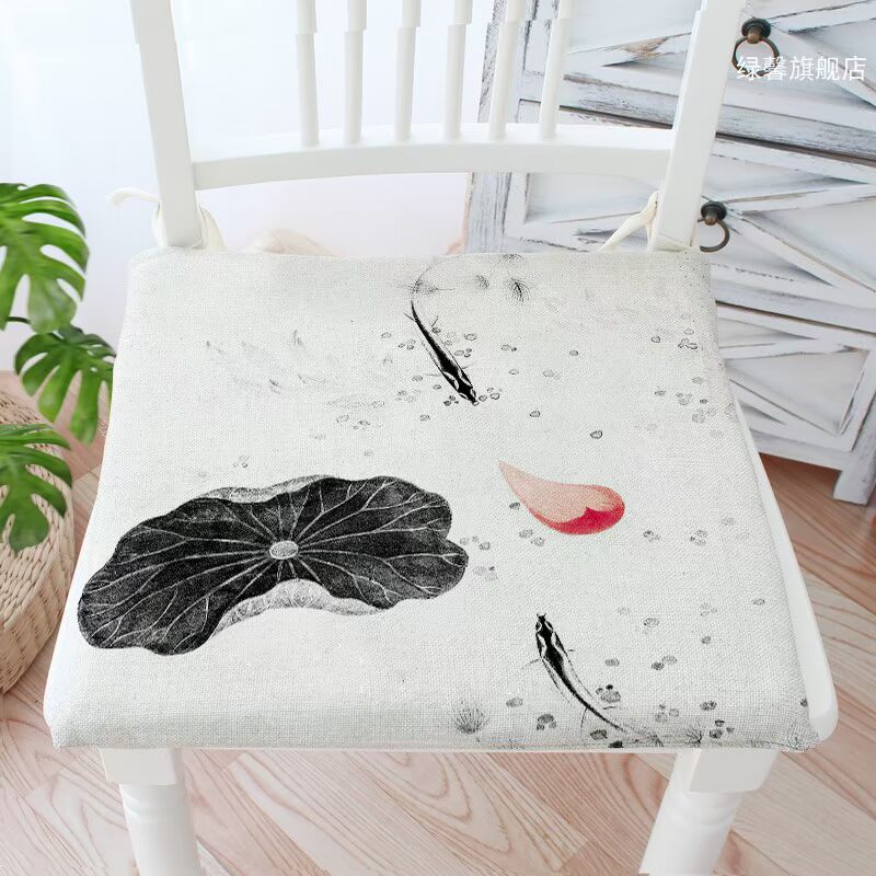 Mực Lotus mới Trung Quốc đệm cổ điển gỗ gụ sofa đệm pad ghế ăn đệm cổ điển dày bọt biển đệm tùy chỉnh đệm trải ghế sofa