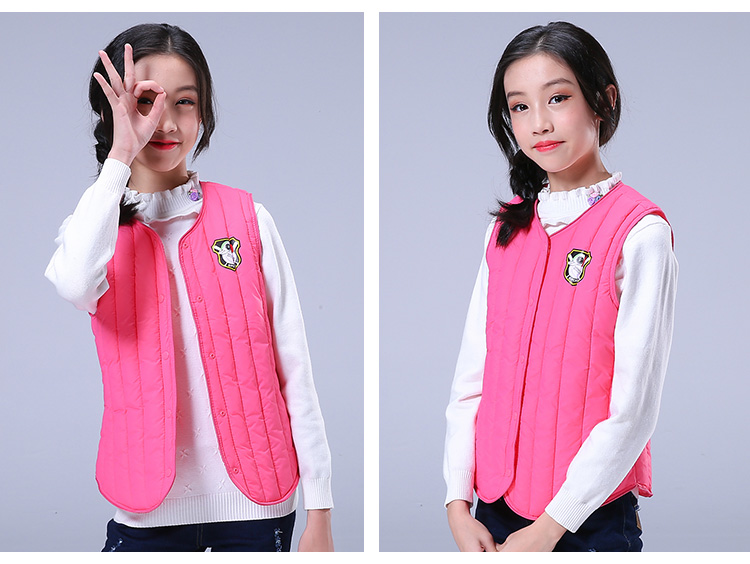 2018 mới mùa thu và mùa đông trẻ em vest nữ lớn bé trai xuống cotton mỏng phần sinh viên mặc vest cotton áo gile thu đông bé trai