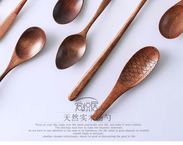 Phong cách Nhật Bản và gió zakka gỗ muỗng muỗng muỗng thìa thìa đũa bộ đồ ăn cầm tay - Đồ ăn tối bộ bát đĩa hàn quốc