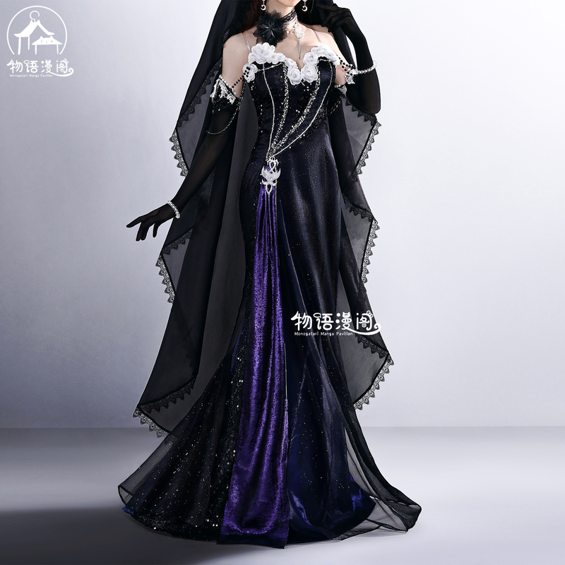 Moe Story Manke Yuanjin Cosplay Costume No Time Lost Black Leather Series Yuanjin Cosplay Game Two-Dimensional Clothing