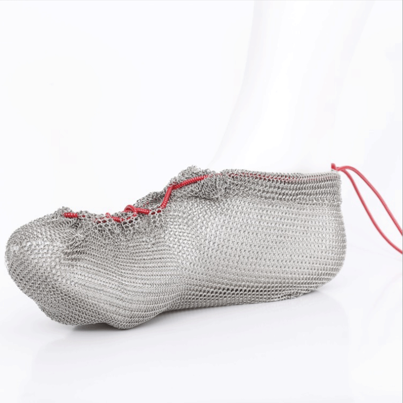 Steel wire shoes outdoor steel wire socks beach diving shoes anti-cutting stainless steel shoes and socks breathable lock running shoes