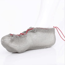 Steel wire shoes outdoor steel stockings beach diving shoes anti-cut stainless steel metal shoes and socks breathable lock armor running shoes