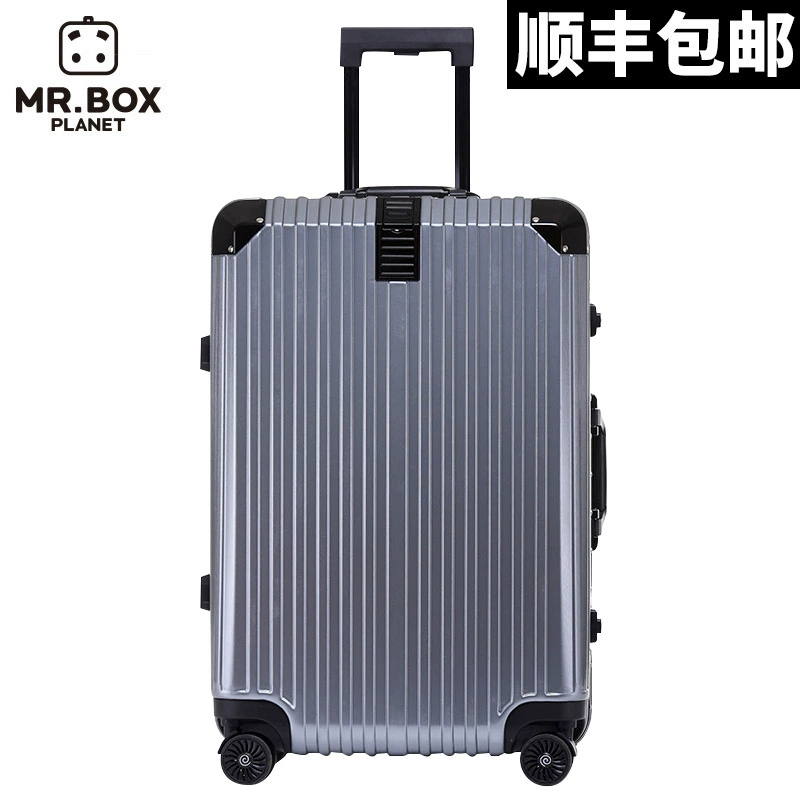 Zhang hộp nhỏ vali vali 20 inch nội trú phổ quát bánh xe khung nhôm xe đẩy túi mật khẩu sinh viên hộp da nam - Va li