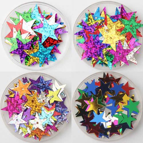 Jewelry accessories 20mm laser five-pointed star sequins clothing accessories dance costume wedding dress belly dance accessories