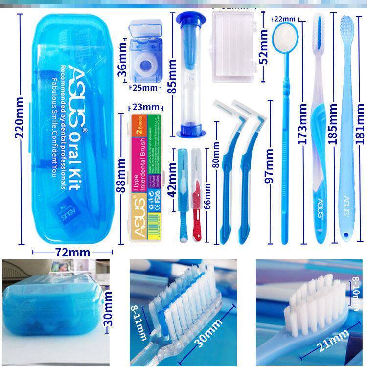 Orthodontic Portable Toothbrush Suit Teen Containing Box Lady Brushed Head Stirrup Ultra Slim Modern Soft Hair Interdental Brush