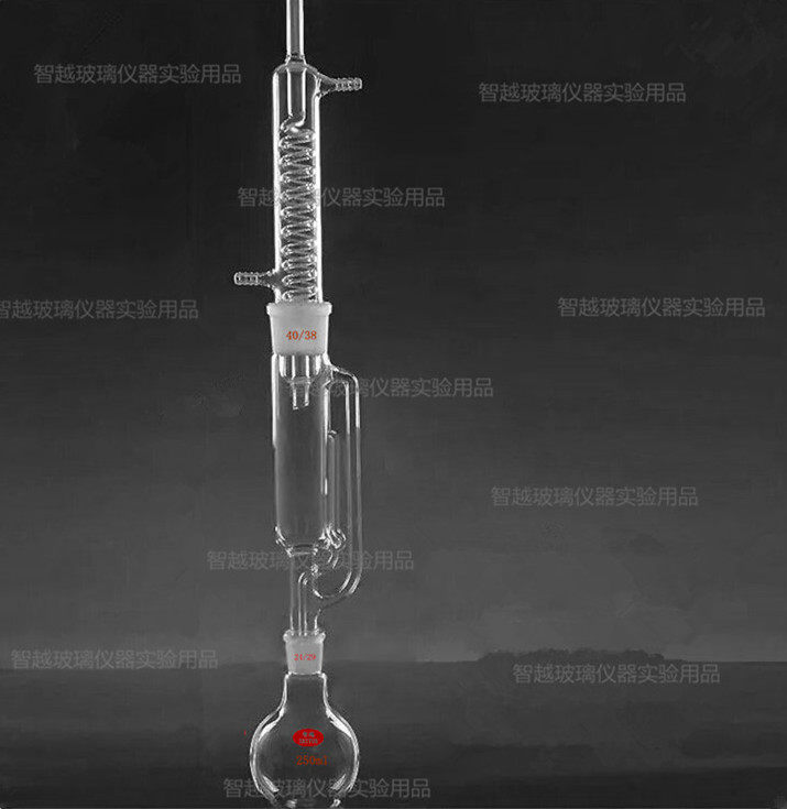 Serpentine fat extractor 250ml Soxhlet extractor distillation set thickened high temperature experimental instrument