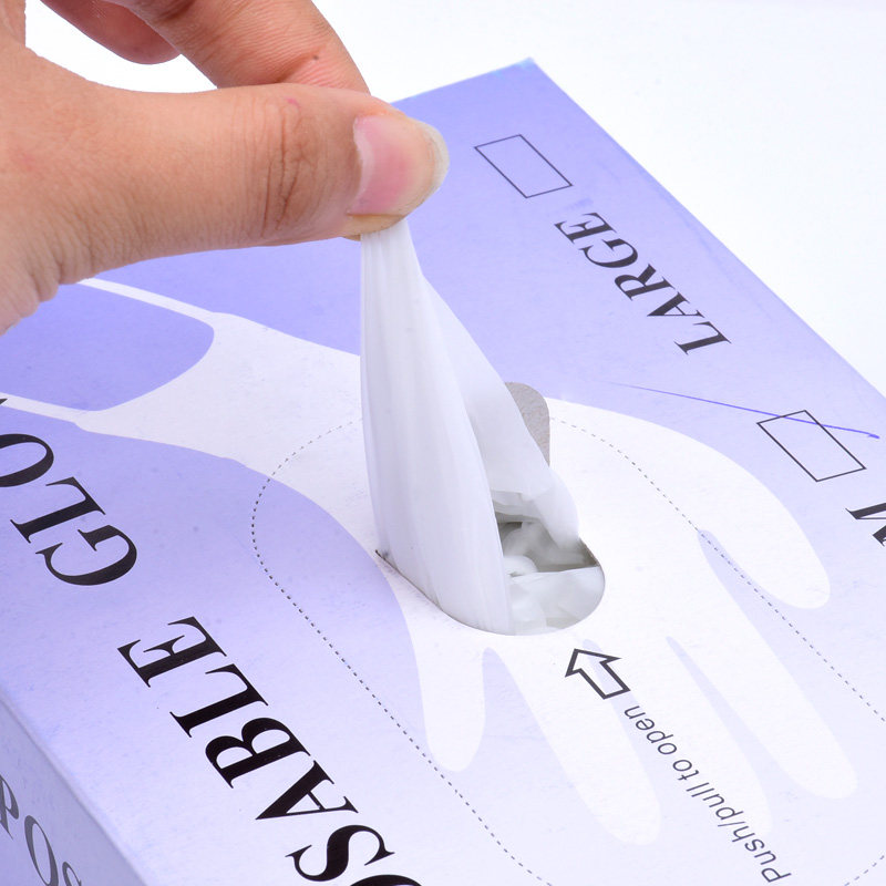 盒装美甲专用一次性PVC手套美容美发美甲卫生防尘手套 美甲工具用