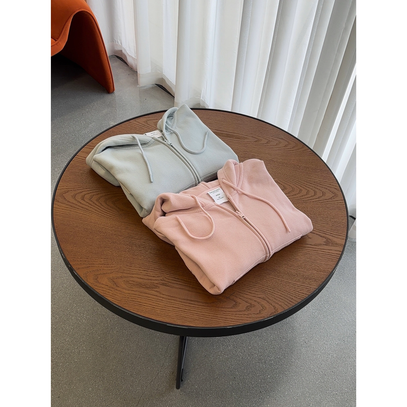 【Oakhue Tna】The Design Is Stunning! Autumn and Winter Warm Fleece Versatile Hooded Zip-Up Cardigan Sweatshirt for Women