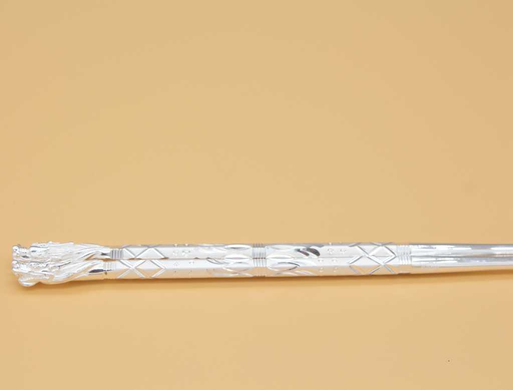 Solid 999 Sterling Silver Chopsticks Chinese Fu Squared Chopsticks Pure Silver