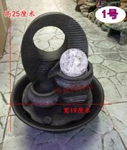 Resin landscaping decoration with Feng Shui ball waterfall rockery with 2 5W water pump