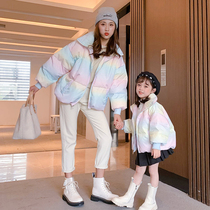 Next Music Girl Great Coat Kiss Suit Jacket 2021 New Waterproof Bright Face Autumn Winter Mother Woman Down Clothing